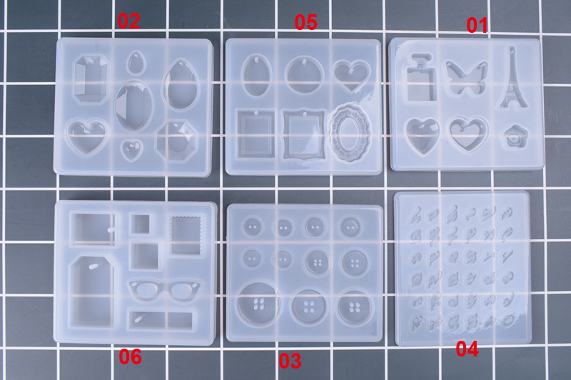 6 Designs Silicone Resin Mold  - đánh giá và giá Silicone Epoxy Resin Molds Set