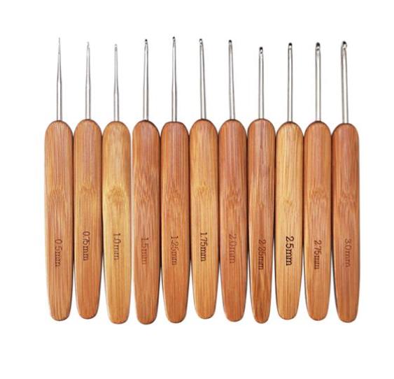 Bamboo Wooden Handle Crochet H - đánh giá và giá Wooden Crochet Hooks Ergonomic Handle