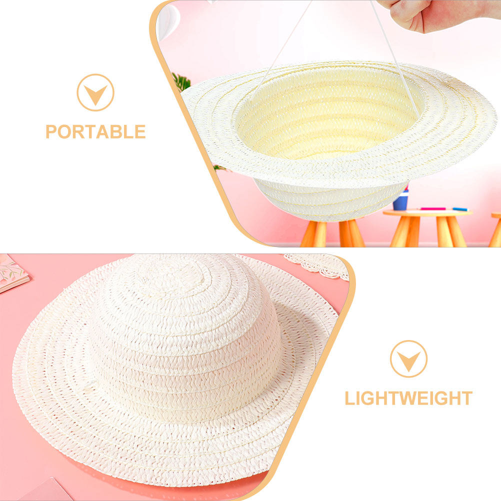 8Pcs Children Straw Hats DIY B - đánh giá và giá Painting Supplies