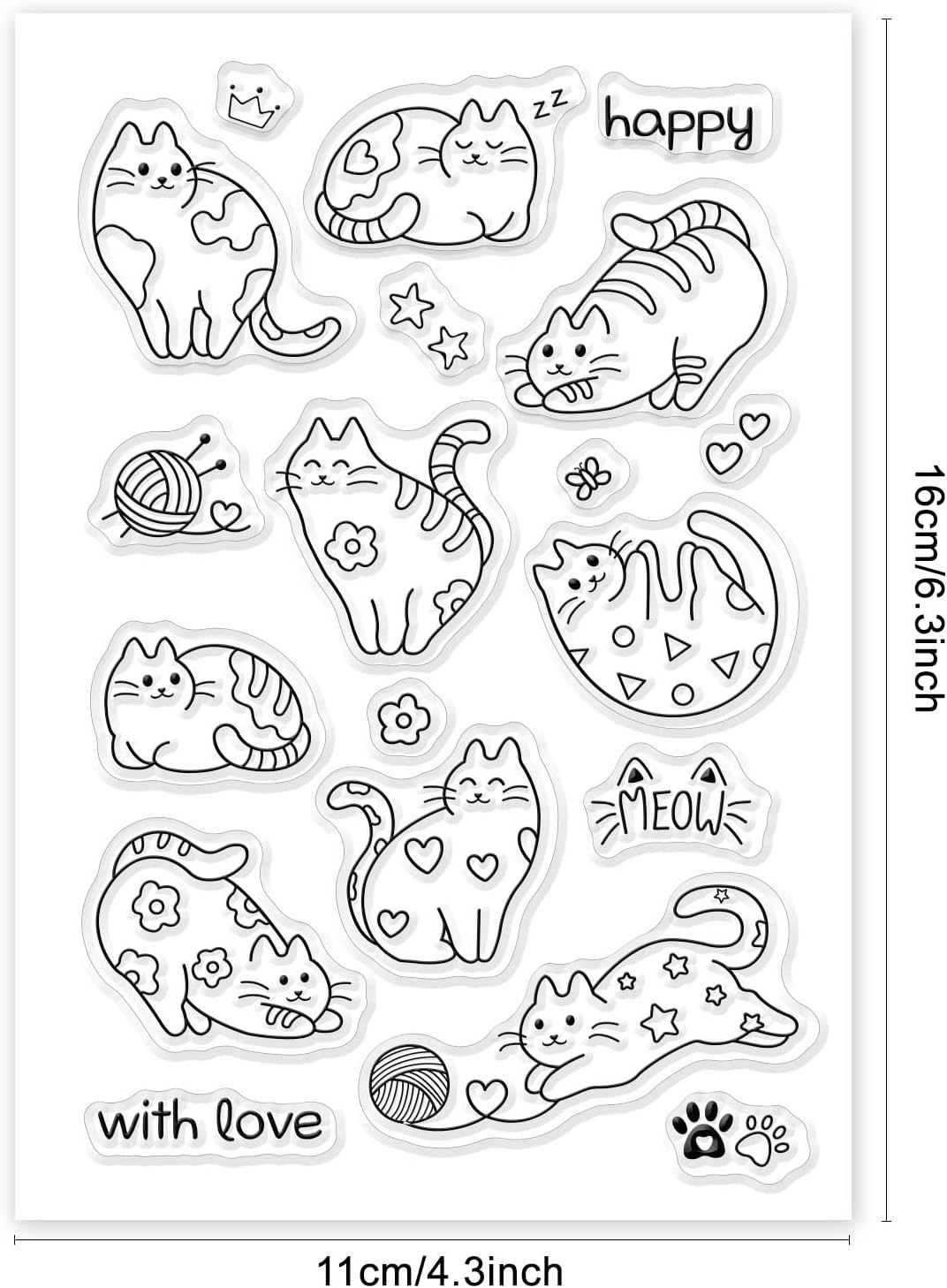Cut Cats Silicone Clear Stamps - đánh giá và giá Clear Silicone Stamps For Card Making