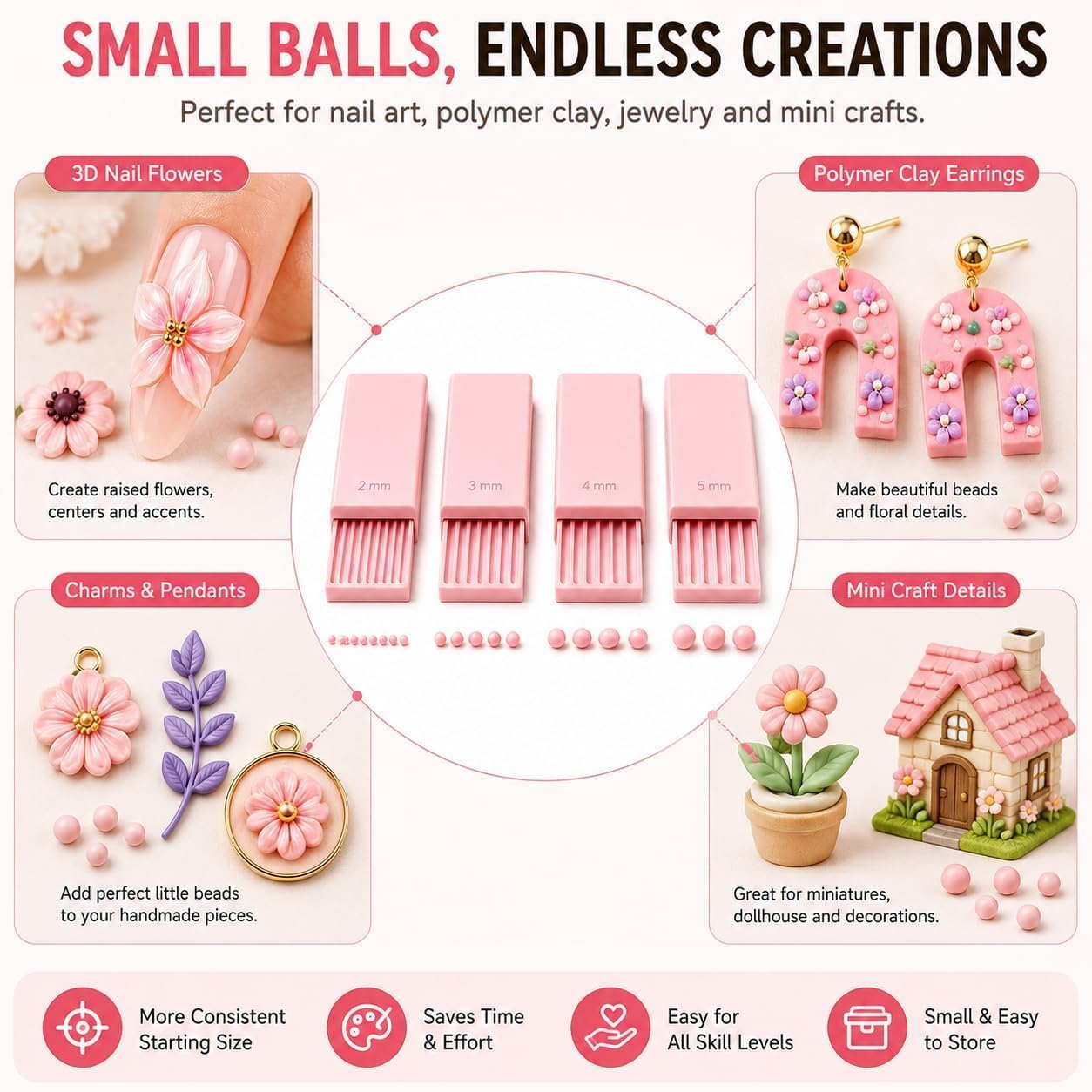 4PCS 3D Print Clay Gel Ball Ma - đánh giá và giá Beading