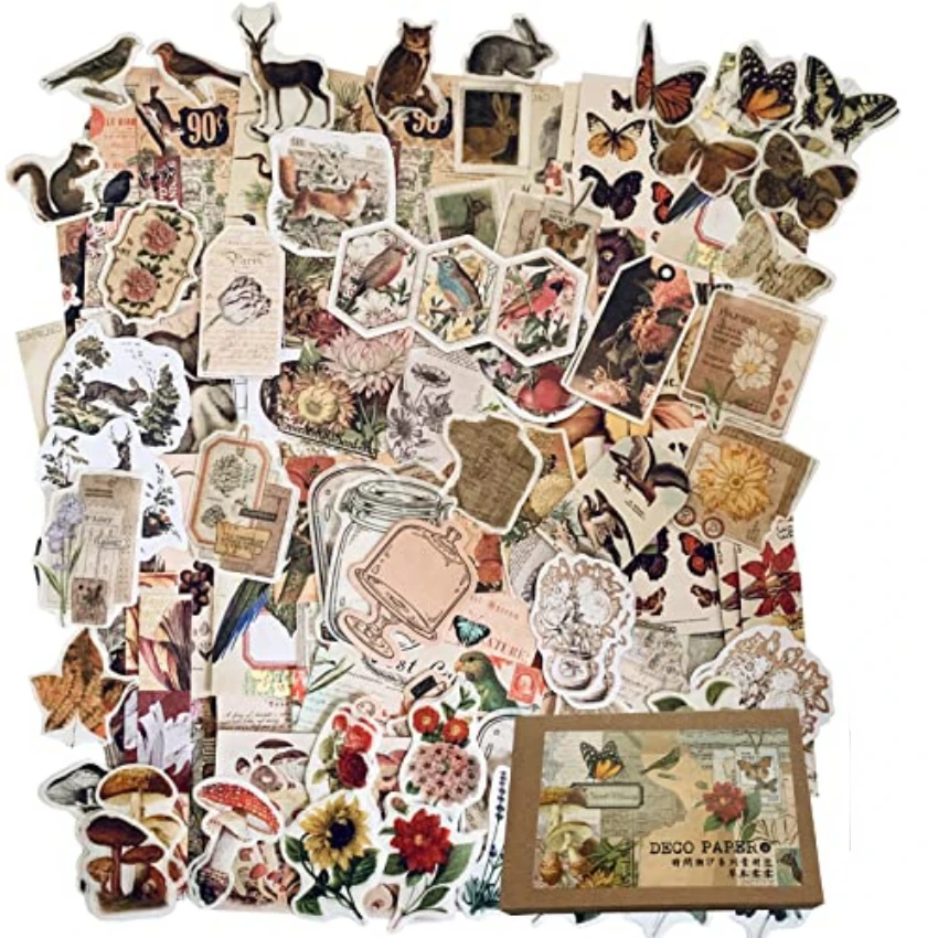 Vintage Stickers For Journalin - đánh giá và giá Vintage Junk Journal Scrapbooking Paper