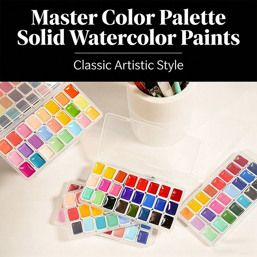 24 Colors Watercolors Paint Se - đánh giá và giá Watercolor Paint Set Solid Pigment