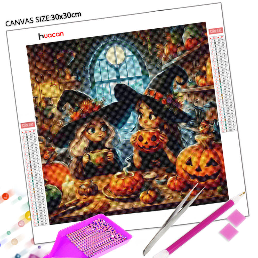 Huacan Halloween Decoration Di - đánh giá và giá 5D Diamond Painting Kit Full Drill