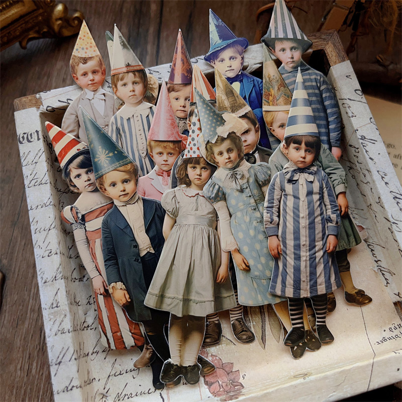 15Pcs Vintage Clown Party Chil - đánh giá và giá Vintage Junk Journal Scrapbooking Paper