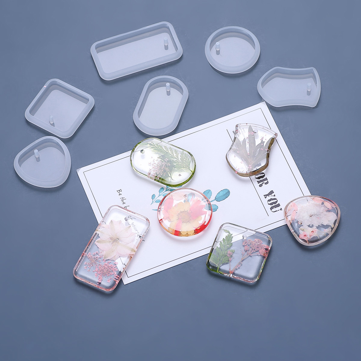 1/6/10 Cái DIY Móc Khóa Mặt Dâ - đánh giá và giá Silicone Epoxy Resin Molds Set