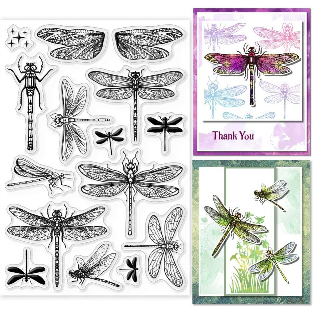 Dragonfly Clear Stamps for DIY - đánh giá và giá Clear Silicone Stamps For Card Making