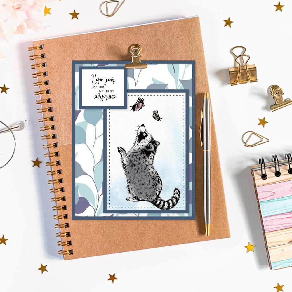 Realistic Raccoons Clear Stamp - đánh giá và giá Clear Silicone Stamps For Card Making