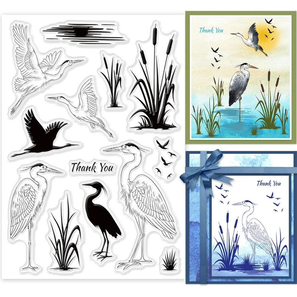 Heron Clear Stamps Wetland Sil - đánh giá và giá Clear Silicone Stamps For Card Making