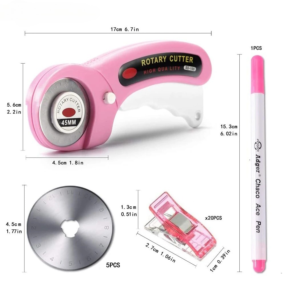 45mm Rotary Cutter Set 5 Blade - đánh giá và giá Rotary Cutter For Fabric 45Mm