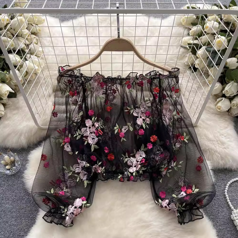 Women's Long Sleeve Floral Emb - đánh giá và giá Embroidery