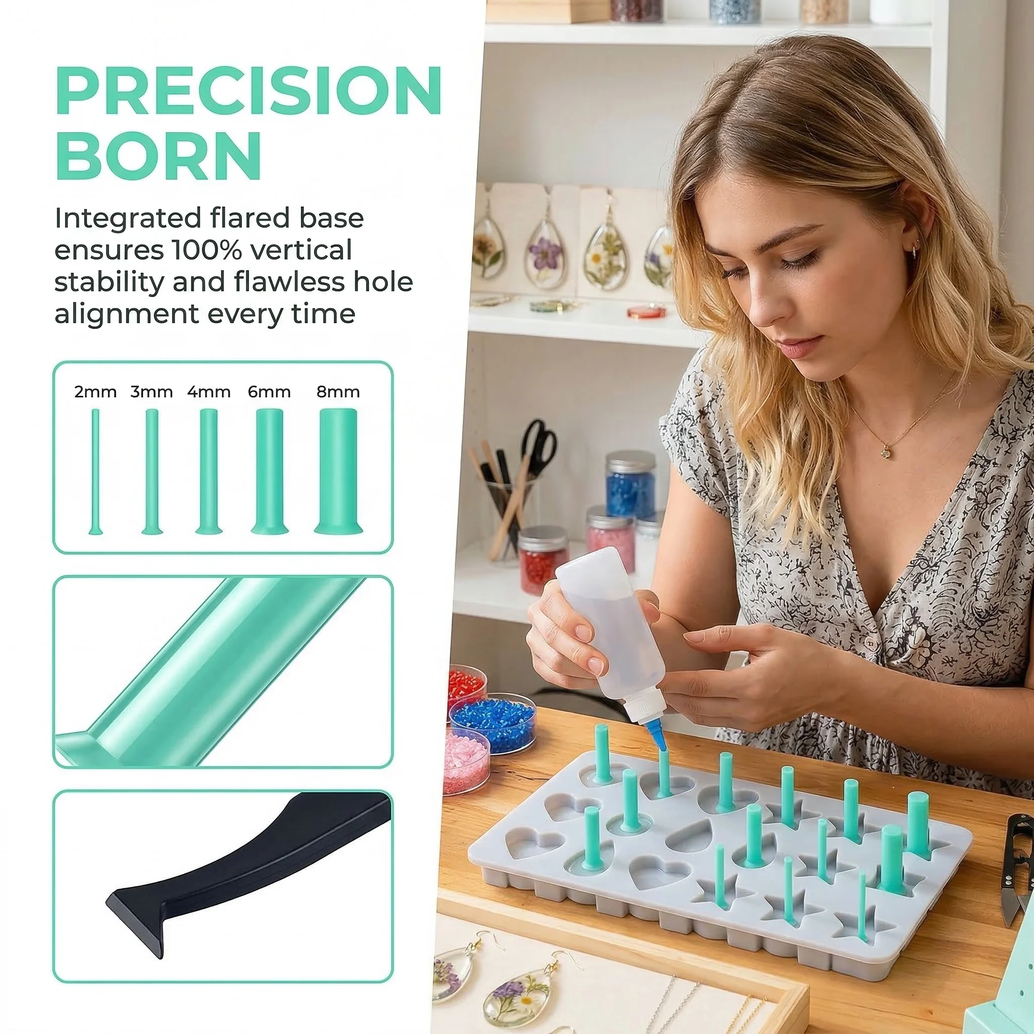 35pcs Resin Hole Opener Kit 2- - đánh giá và giá Silicone Epoxy Resin Molds Set