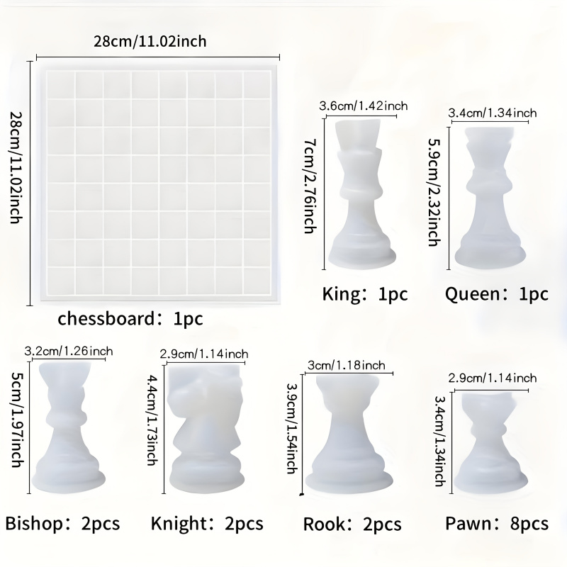 11Chessboard16Resin Silicone M - đánh giá và giá Silicone Epoxy Resin Molds Set