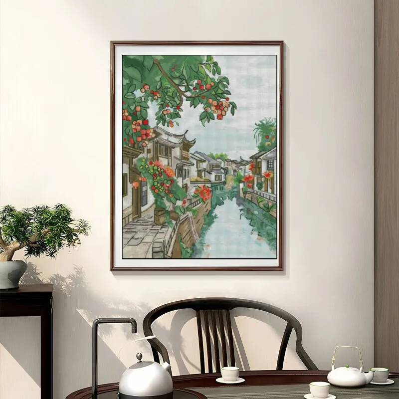 [[CC904-Water Town Jiangnan] D - đánh giá và giá Cross Stitch Stamped Kits Beginners