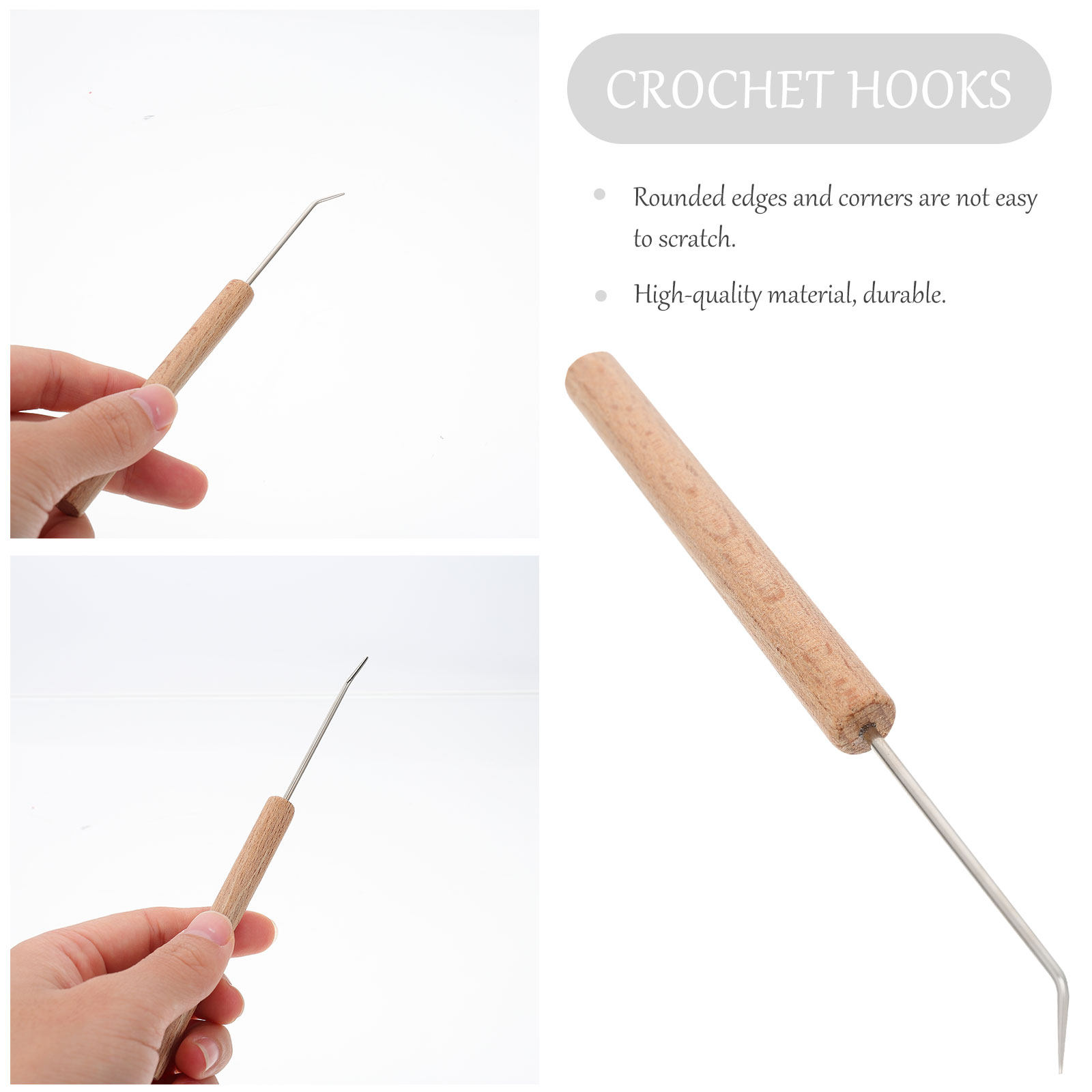 1Pcs Exquisite Wood Handle Cro - đánh giá và giá Wooden Crochet Hooks Ergonomic Handle