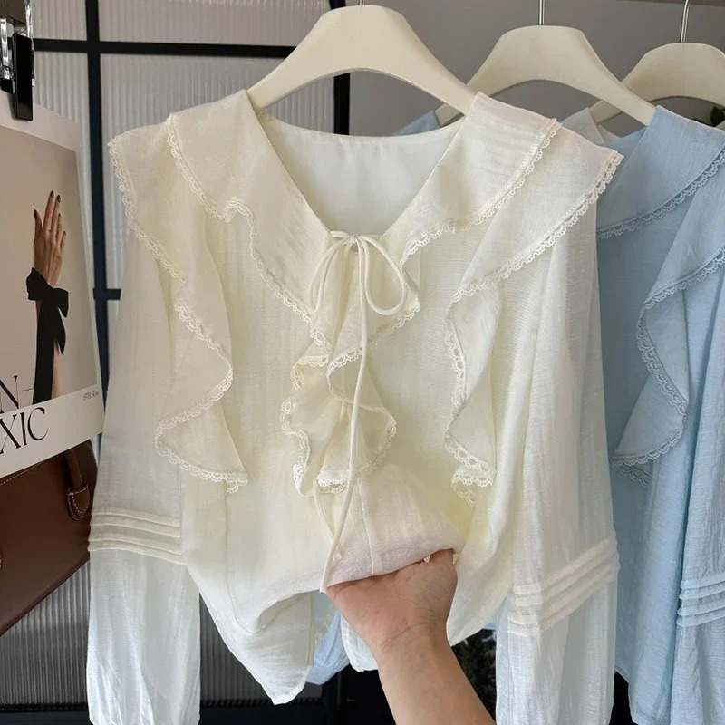 French V-Neck Chic Long Sleeve - đánh giá và giá Embroidery