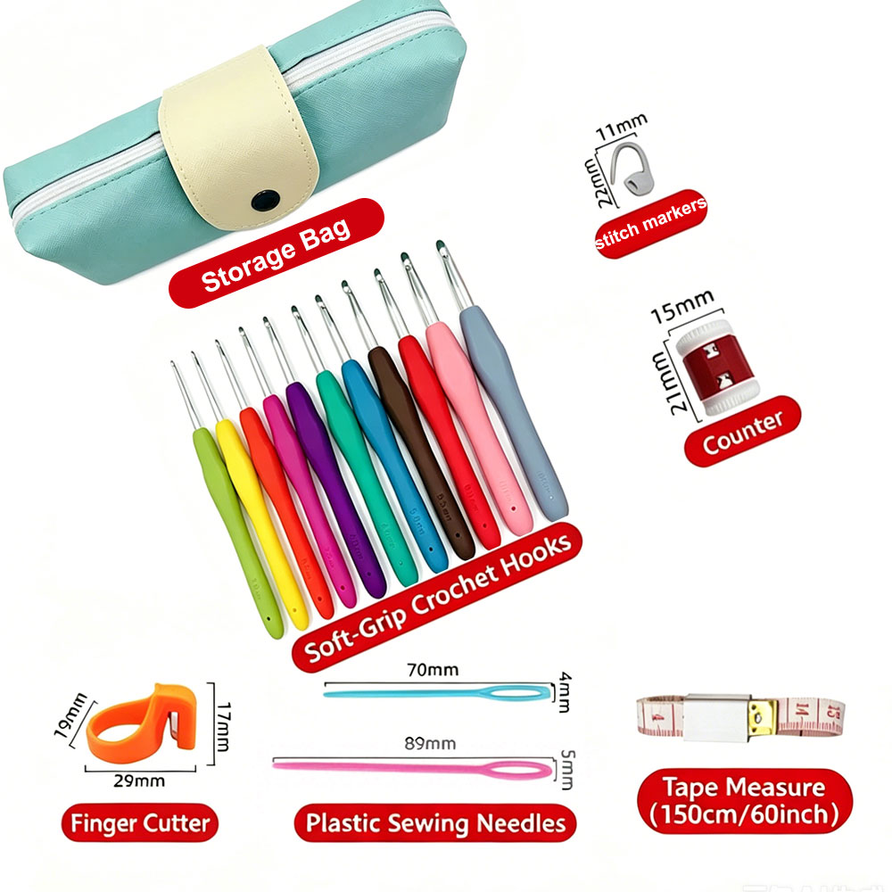 37pcs Crochet Hooks Kits with  - đánh giá và giá Sewing