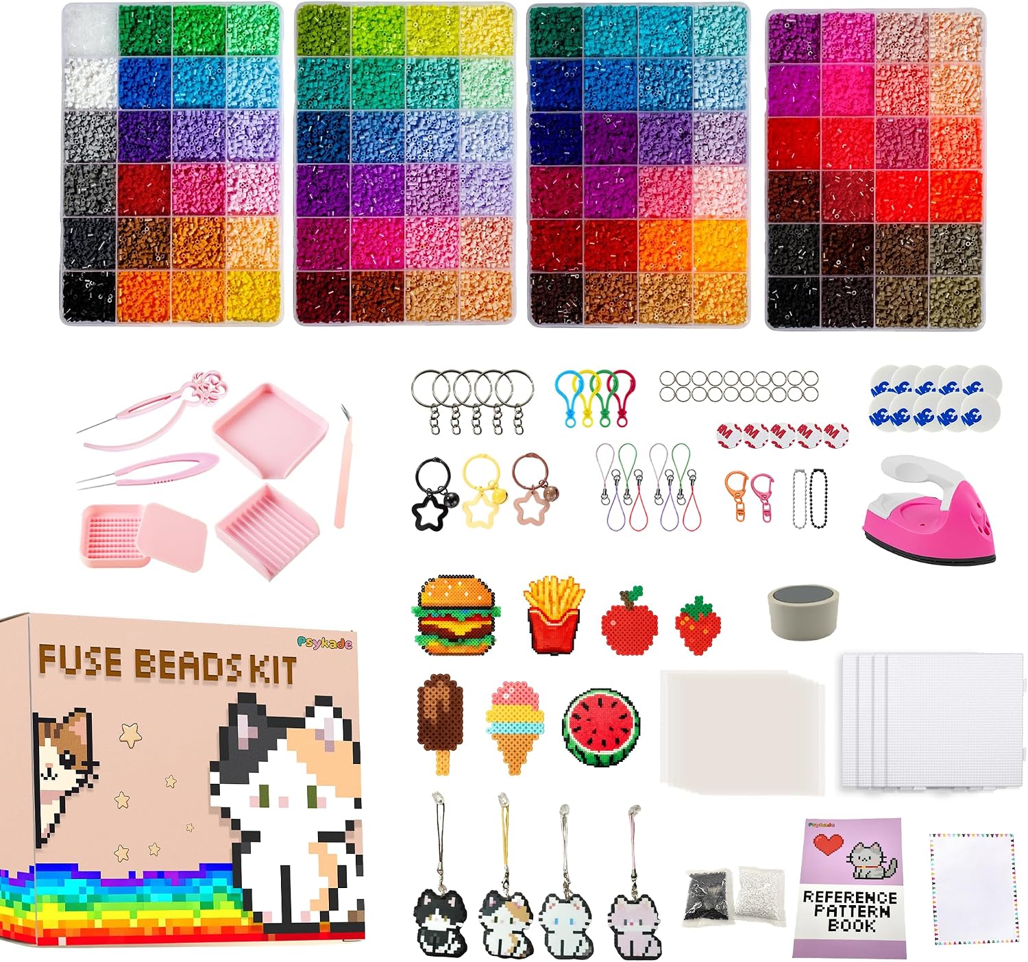 Fuse Beads Kit-Easy DIY-96 Col - đánh giá và giá Beading